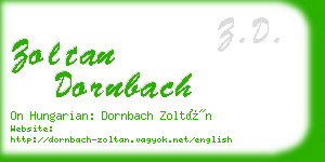 zoltan dornbach business card